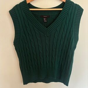 Forever 21 Forest Green Sweater Vest